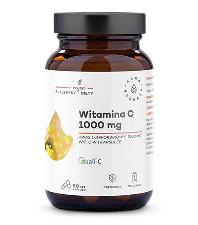 Aura Herbals Witamina C 1000 mg kwas l-askorbinowy, 60 kapsułek