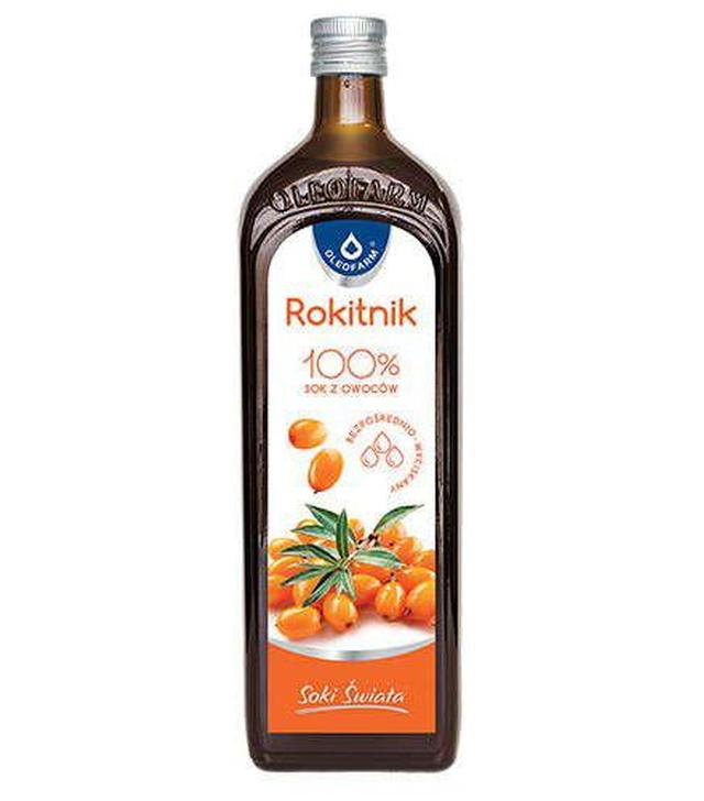 Oleofarm Sok z owoców rokitnika, 490 ml, cena, wskazania, opinie - ważny do 2025-10-31
