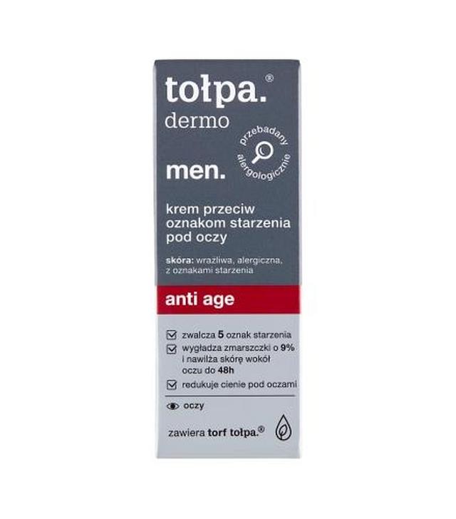 Tołpa Dermo Men Anti Age Krem przeciw oznakom starzenia pod oczy - 10 ml - cena, opinie, właściwości