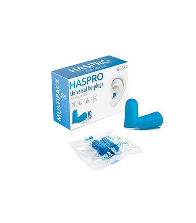 Haspro Universal Earplugs 38 dB Stopery do uszu kolor niebieski - 10 par / 20 szt. - cena, opinie, właściwości