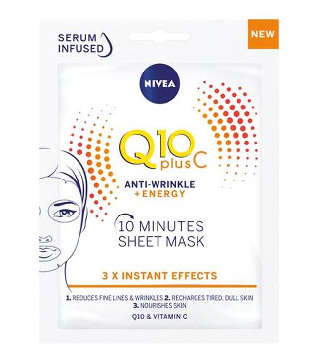 Nivea Q10 Plus C 10-minutowa maska w płachcie, 1 sztuka