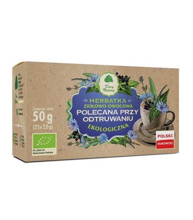 Dary Natury Ekologiczna herbatka ziołowo - owocowa polecana przy odtruwaniu - 25 sasz. - cena, opinie, właściwości