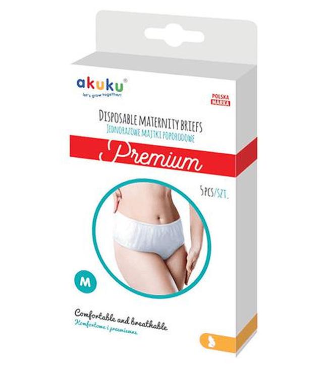 Akuku Premium Jednorazowe majtki poporodowe rozmiar M - 5 szt. - cena, opinie, właściwości