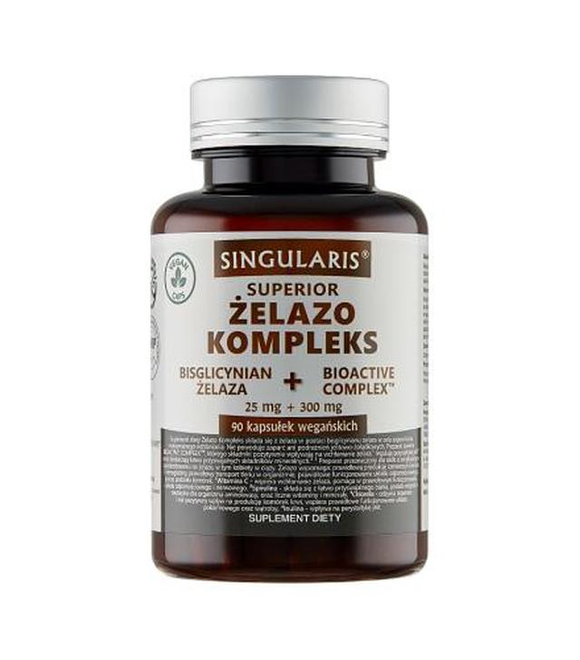 Singularis Superior Żelazo Kompleks 25 mg + 300 mg - 90 kaps. - cena, opinie, właściwości