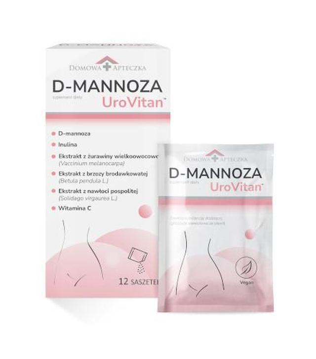 Domowa Apteczka, D-Mannoza UroVitan, proszek, 12 saszetek