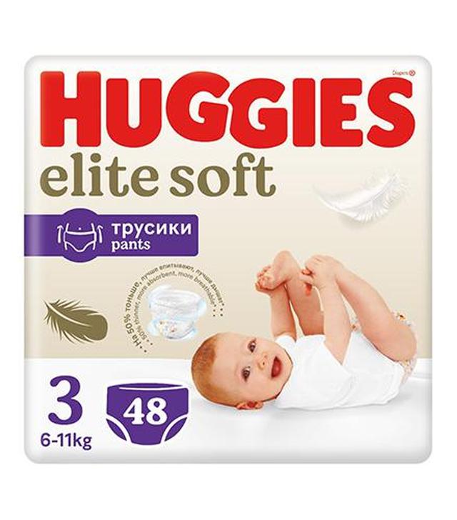 Huggies Elite Soft 3 Pieluchomajtki 6-11 kg, 48 sztuk