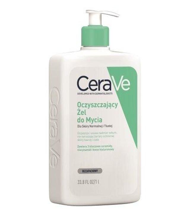 CeraVe Oczyszczający żel do mycia do cery normalnej i tłustej, 1000 ml