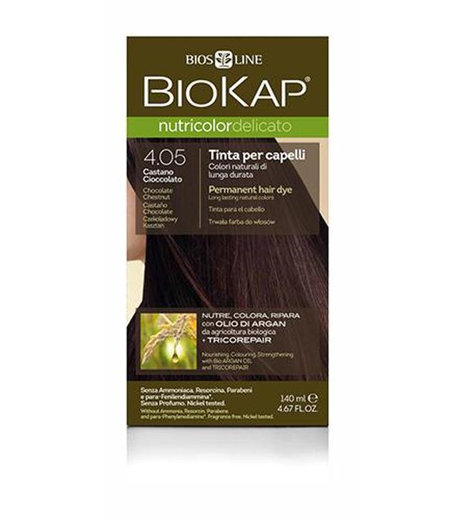 BioKap Nutricolor Delicato Farba do włosów 4.05 Czekoladowy Kasztan - 140 ml - cena, opinie, właściwości