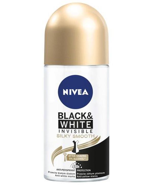NIVEA BLACK&WHITE INVISIBLE SILKY SMOOTH Antyperspirant w kulce 48h - 50 ml - cena, opinie, właściwości