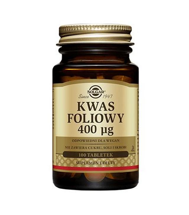SOLGAR KWAS FOLIOWY 400 µg, 100 tabletek