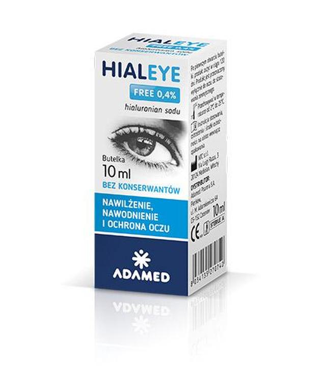 HIALEYE FREE 0,4% Nawilżające krople do oczu, 10 ml
