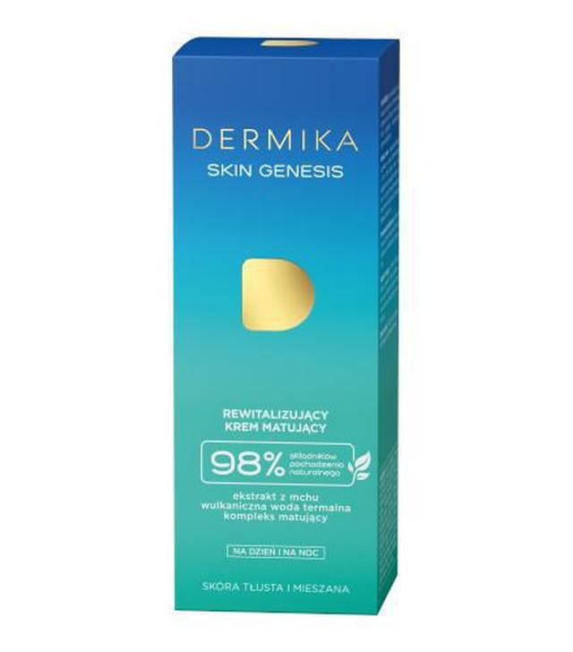 Dermika Skin Genesis Rewitalizujący krem matujący Na dzień i na noc - 50 ml - cena, opinie, właściwości - ważny do 2025-03-31