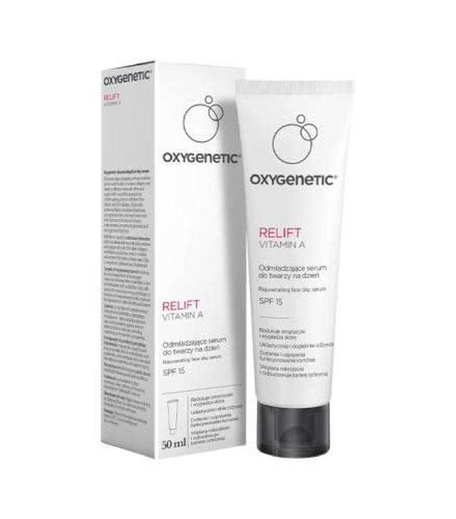 Oxygenetic Relift vitamin A, odmładzające serum do twarzy na dzień, SPF15, 50 ml