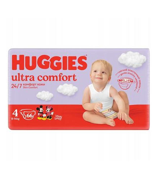Huggies Ultra Comfort 4 Pieluchy 8-14 kg, 66 sztuk