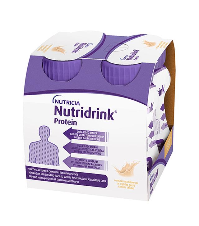 Nutridrink Protein, napój o smaku wanilia, 4 x 125 ml