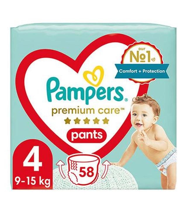 Pampers Premium Care Pants Pieluchomajtki rozmiar 4 9-15 kg, 58 szt., cena, wskazania, właściwości