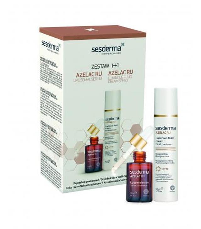 Sesderma Zestaw AZELAC RU Serum 30 ml + AZELAC RU Emulsja rozświetlająca SPF 50 50 ml