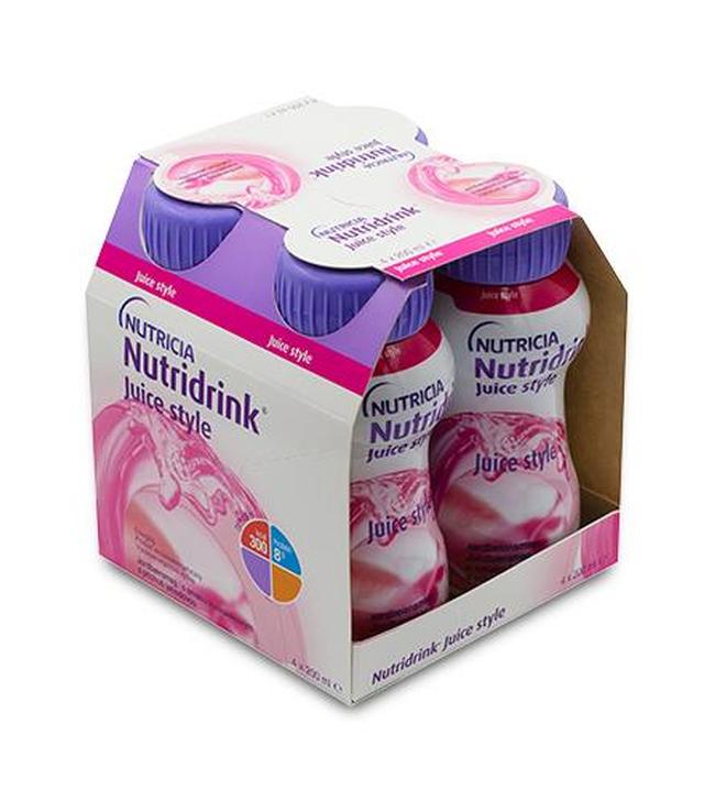 Nutridrink Juice Style, płyn o smaku truskawkowym, 4 x 200 ml - ważny do 2025-07-30