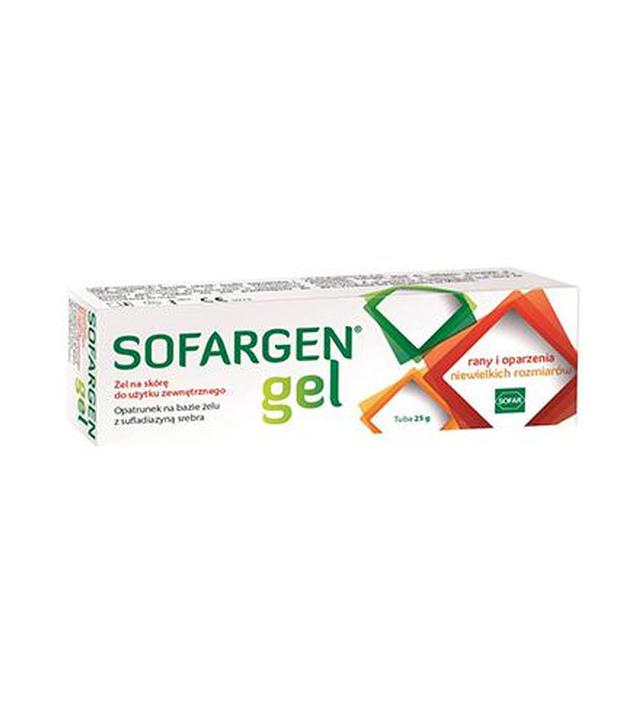 Sofargen Gel Żel na rany i oparzenia, 25 g, cena, opinie, wskazania - ważny do 2025-10-31