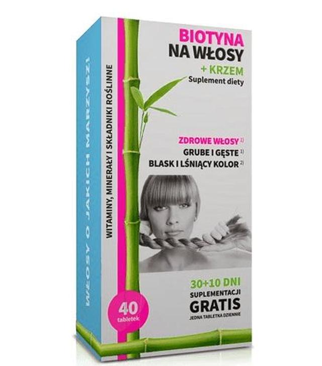 Noble Health Biotyna na włosy + Krzem, 40 tabletek