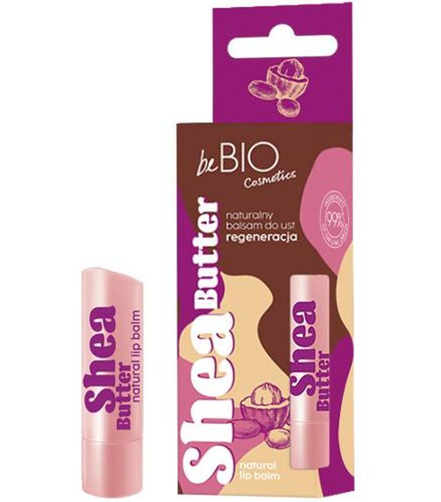 BeBio Naturalny, regenerujący balsam do ust z dodatkiem masła shea, 5 g