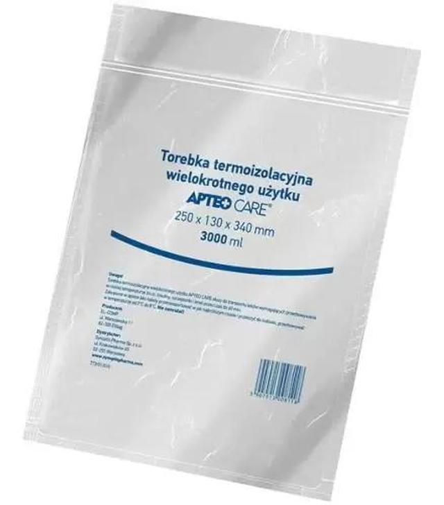 Torebka termoizolacyjna wielokrotnego użytku APTEO CARE  250 mm x 130 mm x 340 mm, 3000 ml