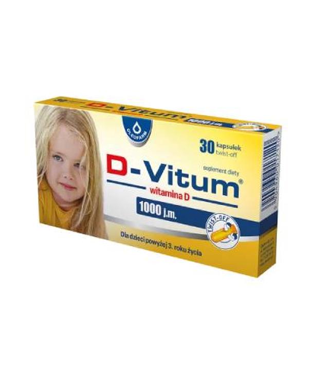 Oleofarm D - Vitum Witamina D 1000 j.m. dla dzieci po 3. roku życia, 30 kapsułek