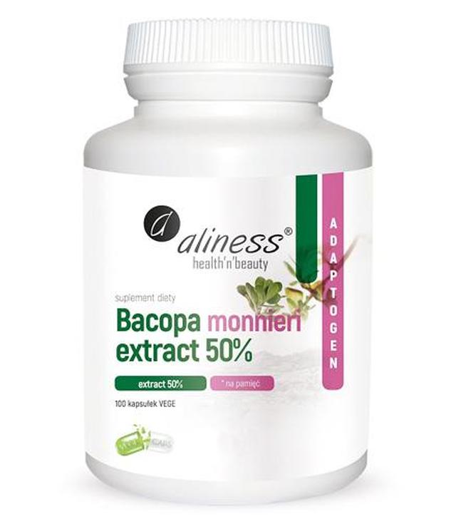 ALINESS Bacopa Monnireni 500 mg - 100 kaps. - zdrowie psychiczne - cena, opinie, właściwości