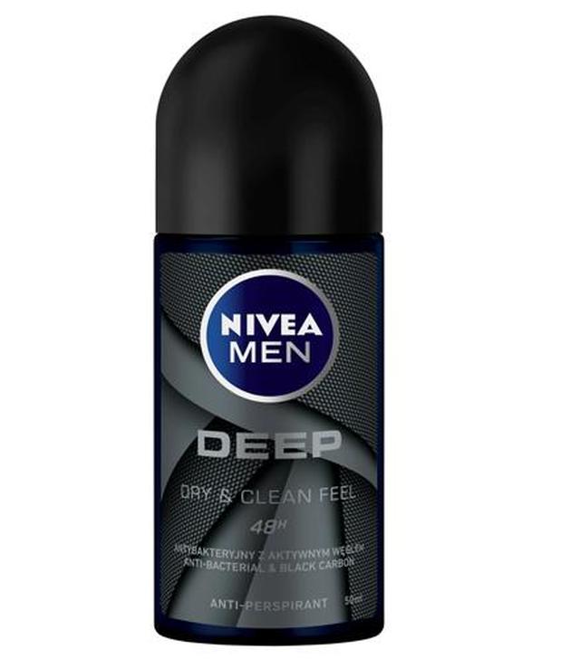 NIVEA MEN DEEP DRY & CLEAN FEEL Antyperspirant w kulce 48h - 50 ml - cena, opinie, właściwie