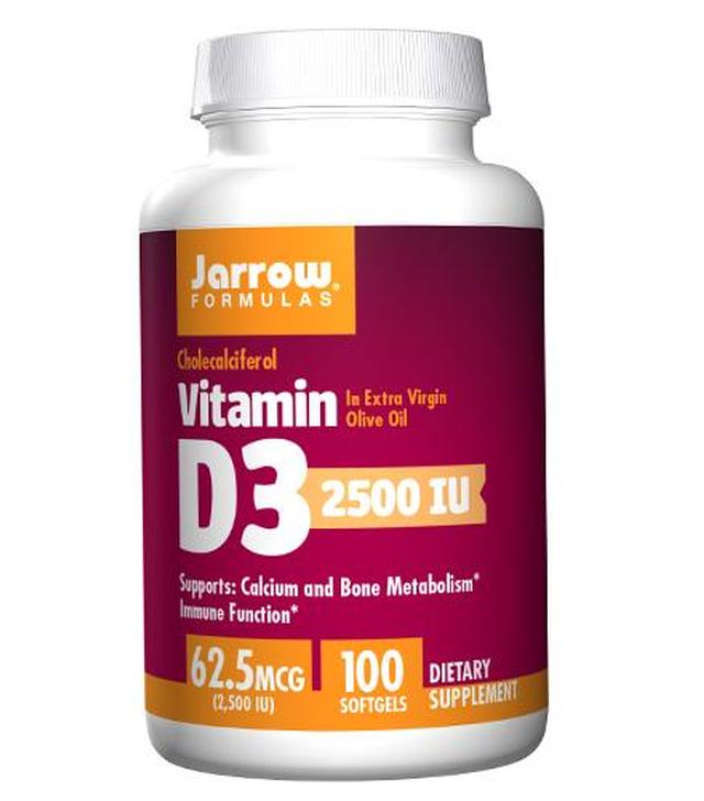 JARROW FORMULAS Vitamin D3 2500 IU 100 kapsułek