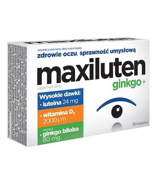 Maxiluten Ginkgo+, Na wzrok i koncentrację, 30 tabletek