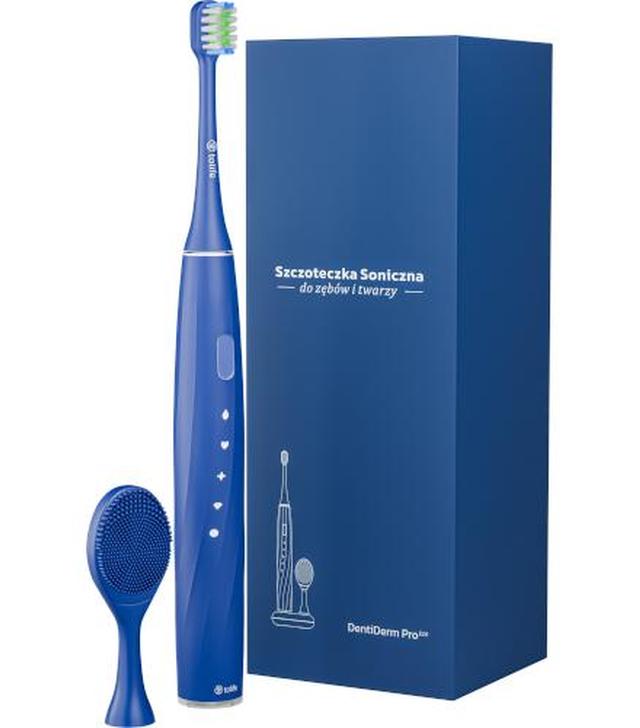 Dentiderm Pro Szczoteczka do zębów i twarzy soniczna granatowa E20, 1 sztuka