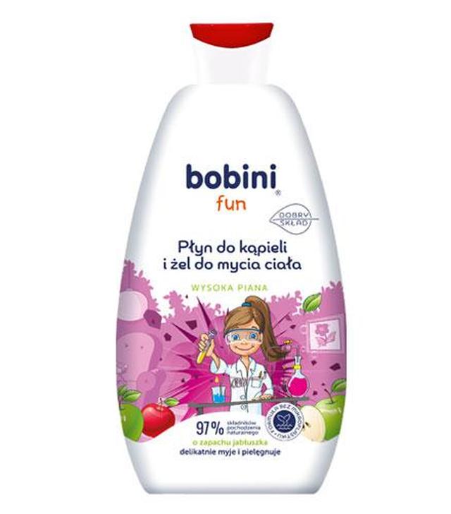 Bobini Fun Płyn do kąpieli i Żel do mycia wysoka piana o zapachu jabłuszka, 500 ml