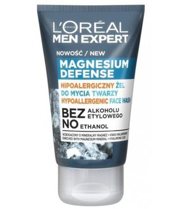 L'Oreal Men Expert Magnesium Defense Face Wash Hipoalergiczny Żel do mycia twarzy, 100 ml