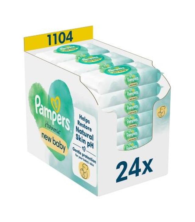 Pampers Harmony New Baby Chusteczki nawilżane, 24 x 46 sztuk