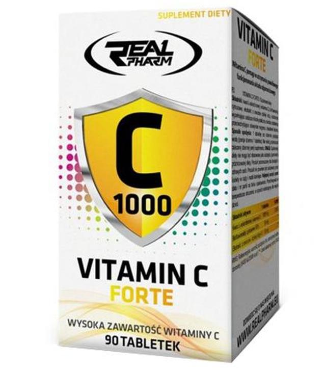 Real Pharm Vitamin C Forte - 90 tabl. - cena, opinie, skład - ważny do 2025-09-30