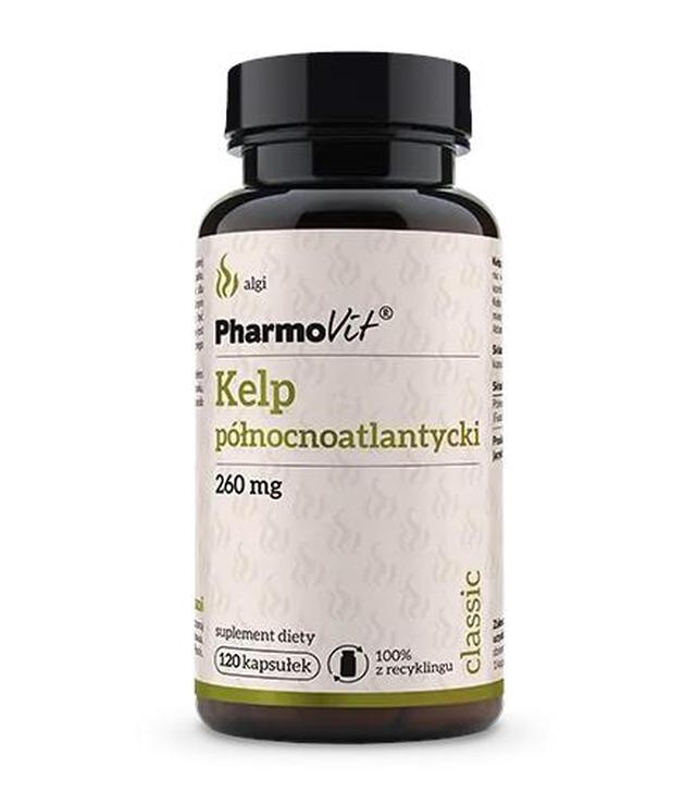 PHARMOVIT Kelp północnoatlantycki 260 mg Pure 100% - 120 kaps. Źródło jodu - cena, opinie, wskazania