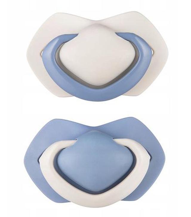 Canpol Babies Zestaw smoczków uspokajających silikonowych 6-18 m Pure Color niebieski 22/645blu - 2 szt. - cena, opinie, właściwości