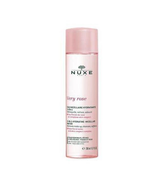 Nuxe Very Rose Nawilżająca woda micelarna 3 w 1, 200 ml, cena, opinie, właściwości