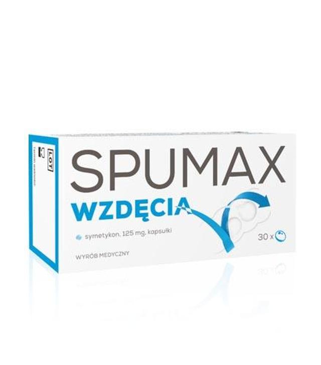 SPUMAX WZDĘCIA 125 mg - 30 kaps. Usuwa uczucie wzdęcia, pełności i łagodzi problemy trawienne.