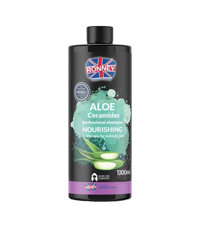 Ronney Professional Shampoo Nourshing Aloe Ceramides Szampon nawilżający do włosów matowych i suchych aloe, 1000 ml