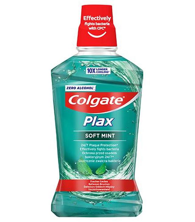 Colgate Plax Soft Mint Płyn do płukania jamy ustnej, 500 ml, cena, opinie, skład