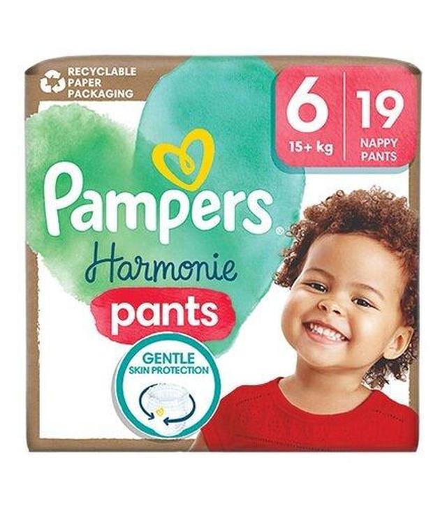 Pampers Harmonie Baby Pieluchomajtki, rozmiar 6 15kg+, 19 sztuk