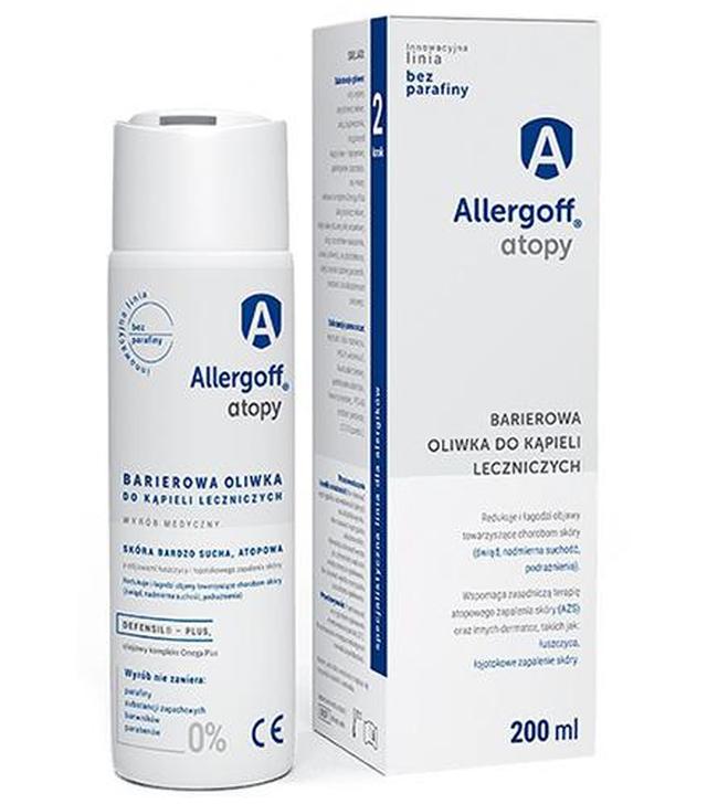 ALLERGOFF ATOPY Barierowa oliwka do kąpieli leczniczych - 200 ml - ważny do 2025-03-22