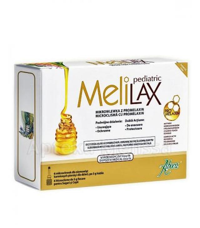 MELILAX PEDIATRIC Mikrowlewka z promelaxin dla dzieci i niemowląt - 6 szt.