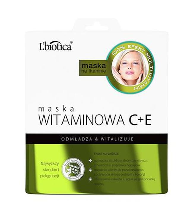 LBIOTICA Maska witaminowa C+E na tkaninie - 23 ml  - ważny do 2025-08-31