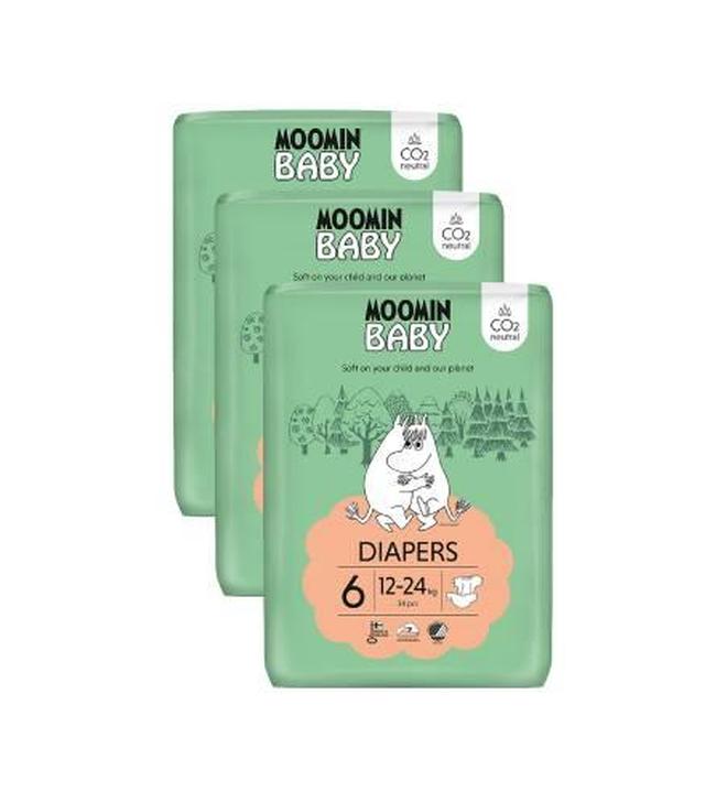 Moomin Baby 6 Maxi pieluszki 12-24 kg, 102 sztuki