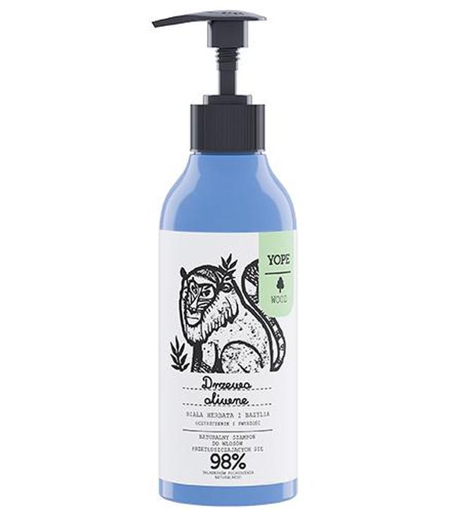 Yope Naturalny szampon do włosów Drzewo oliwne biała herbata i bazylia - 300 ml - cena, opinie, właściwości