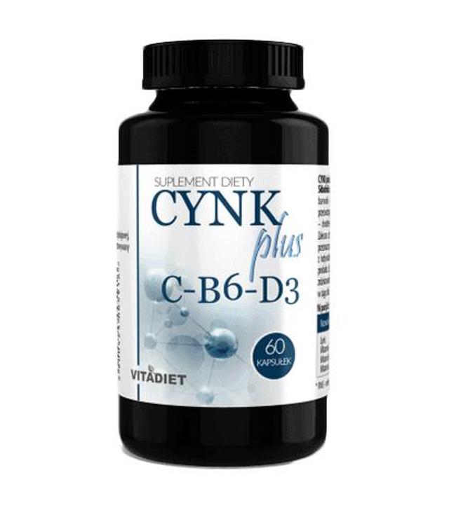 Vitadiet Cynk Plus C-B6-D3, 60 kaps., cena, opinie, wskazania