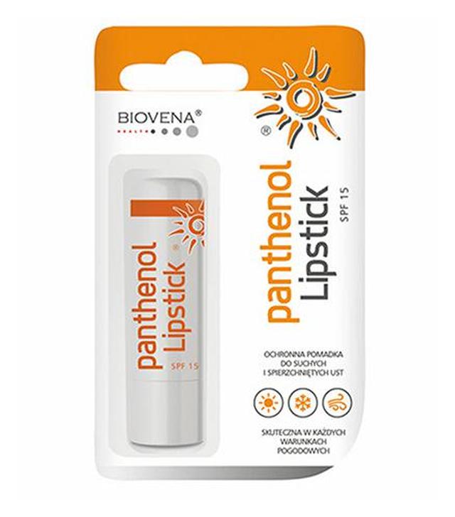 Biovena Panthenol Lipstick Ochronna pomadka do suchych i spierzchniętych ust SPF15 - 4,5 g - cena, opinie, właściwości